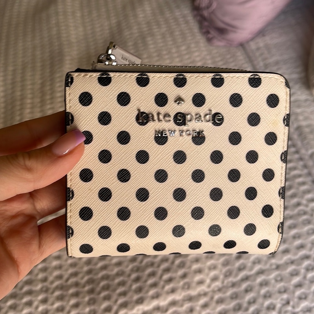 Kate Spade Black and White Polkadot Wallet